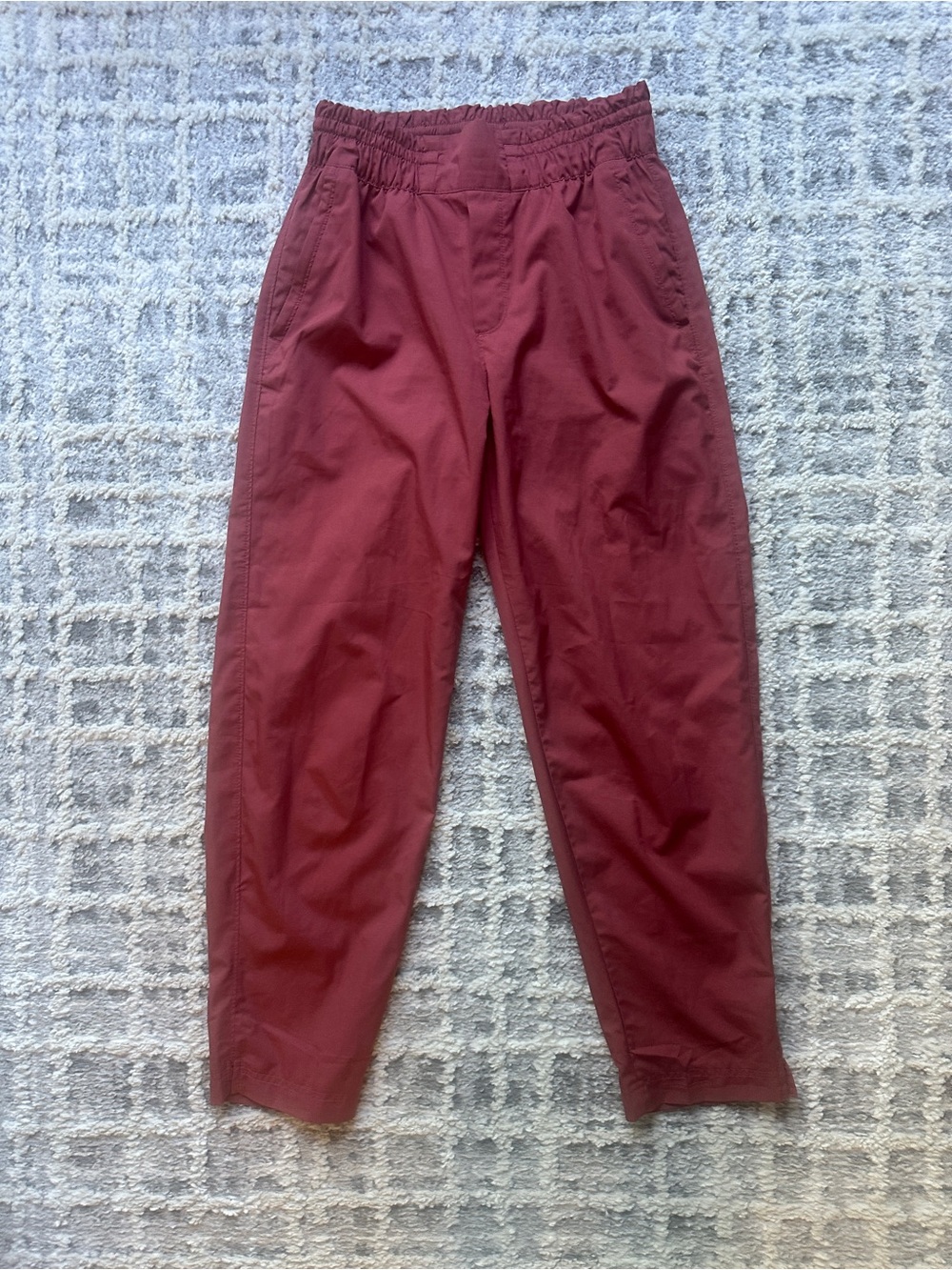 Old Navy Stretch Tech Quick Dry Pants Brick XS Parachute Lightweight Summer